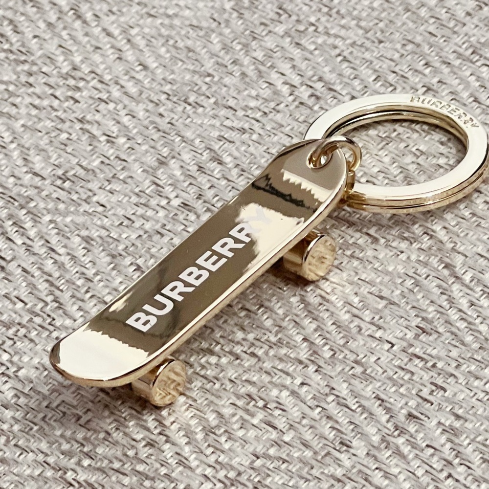 Burberry Gold Skateboard Keychain